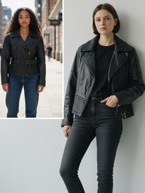 Peruzzi Florentine Tanned Handmade Black Leather Jacket Made in Italy 🇮🇹